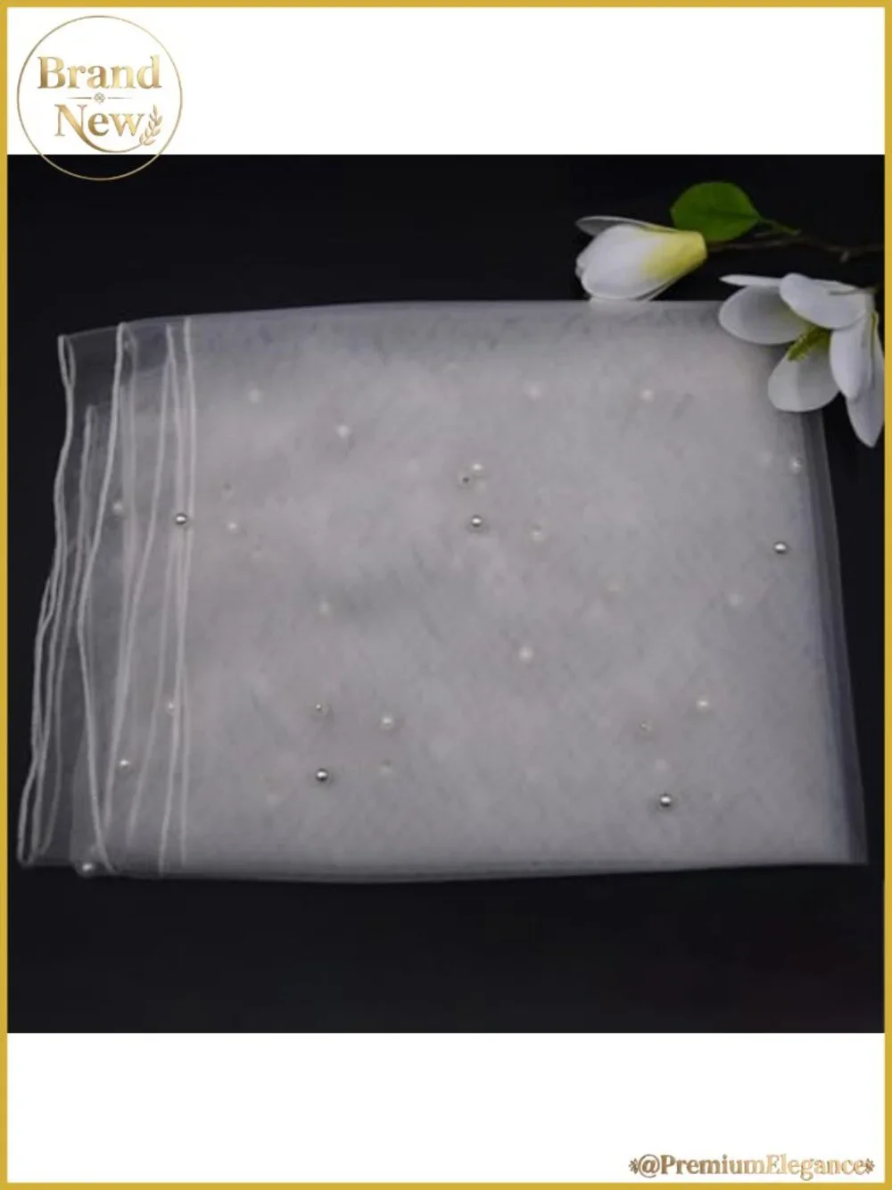 Pearl Bridal Shawl Tulle Wrap for Evening Dress